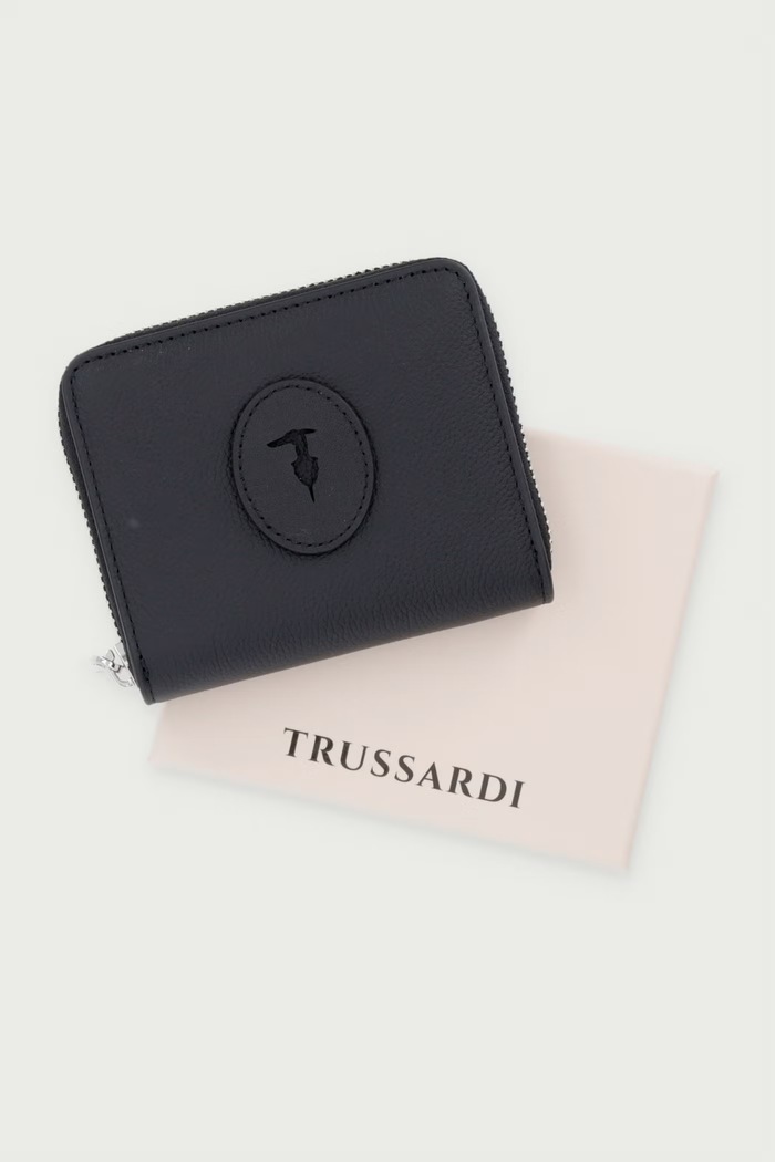 Portfel damski skórzany Trussardi czarny I029E100199N