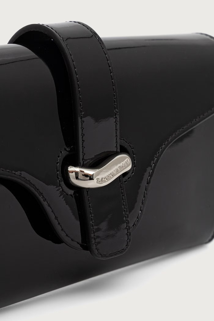 Kopertówka damska skórzana Emporio Armani EW004420.AF25357 czarny