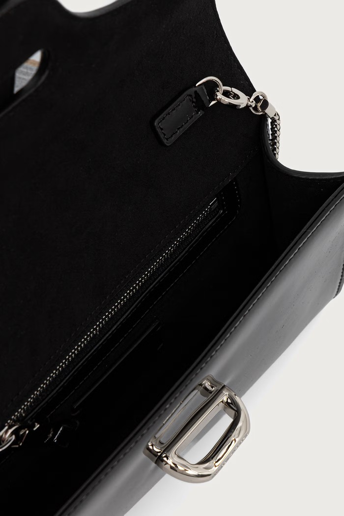 Kopertówka damska skórzana Emporio Armani czarny EW004420.AF25357
