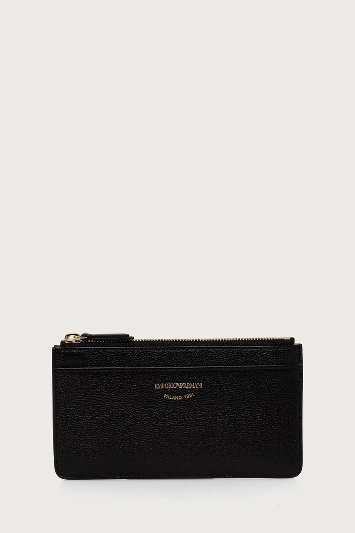 Emporio Armani portfel damski skórzany czarny EW000547.AF19568