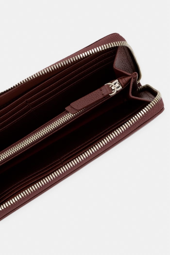 Akcesoria Emporio Armani portfel damski skórzany EW000366.AF19568 brązowy