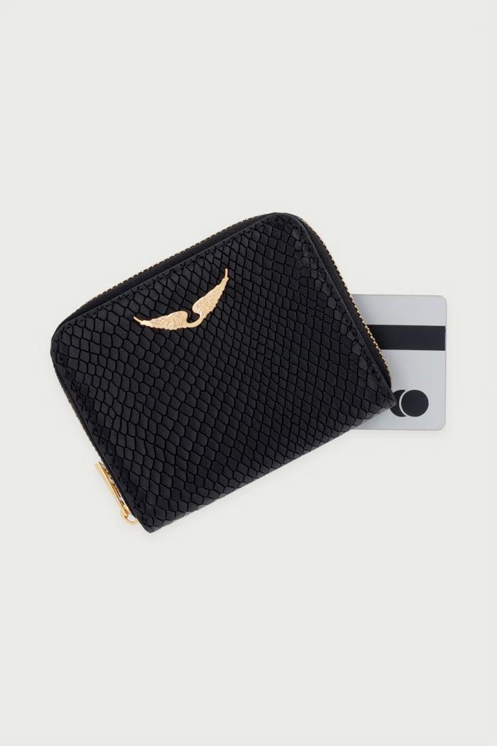 Novčanik za žene od kože Zadig&Voltaire LWSG03820 crna