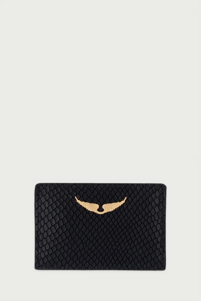 Zadig&Voltaire Etui za kartice za žene od kože crna LWSG03822