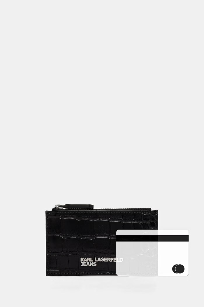 Karl Lagerfeld Jeans pouzdro na klíče dámské z imitace kůže černá B3W32052