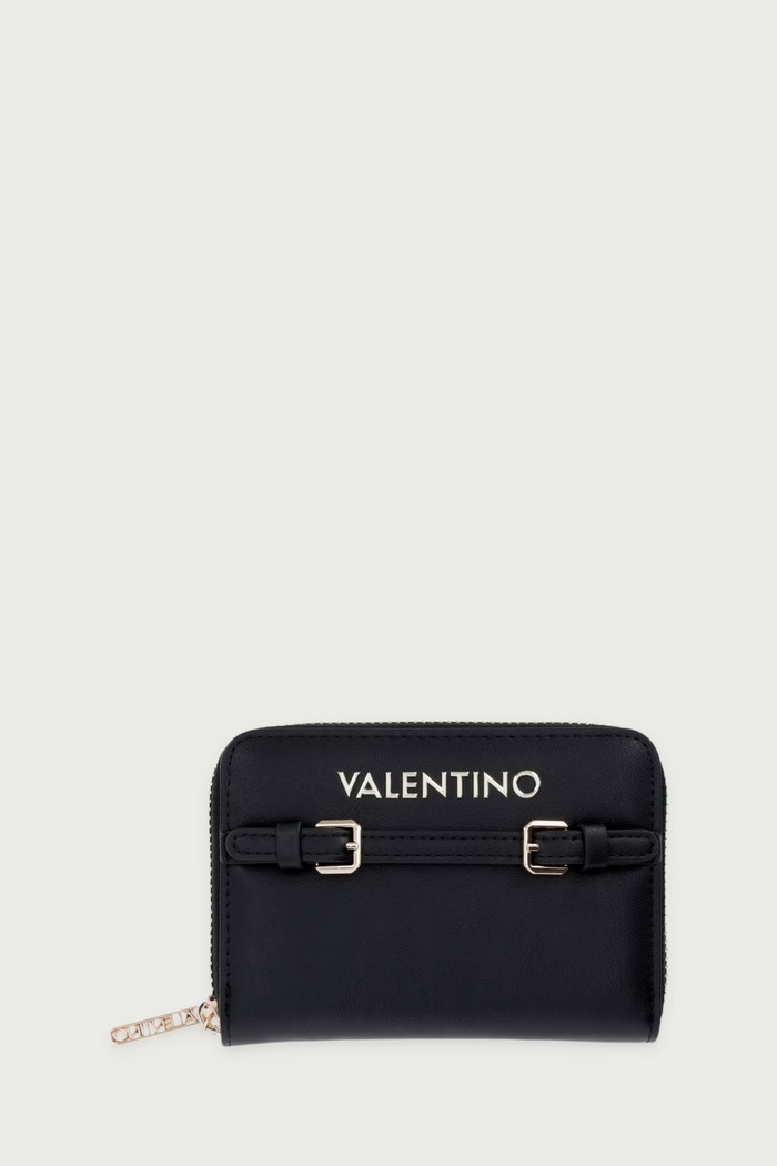 Valentino Bags Portfel damski z imitacji skóry ARCHI czarny VPSAF0137