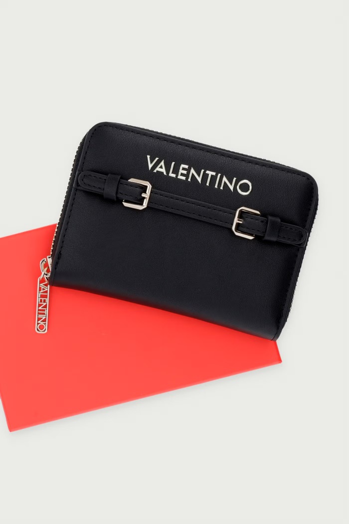 Portfel damski z imitacji skóry ARCHI Valentino Bags czarny VPSAF0137