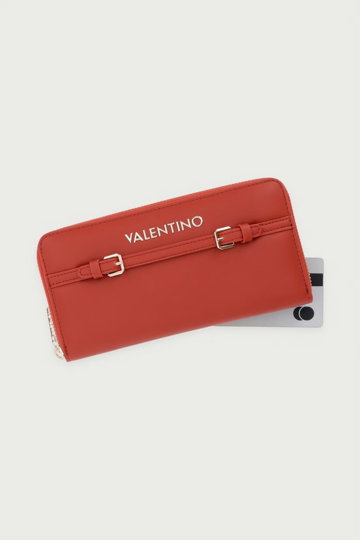 Portfel damski z imitacji skóry ARCHI Valentino Bags VPSAF0155 pomarańczowy