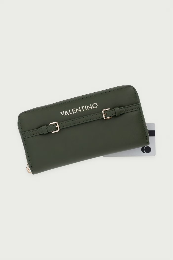 Portfel damski z imitacji skóry ARCHI Valentino Bags VPSAF0155 zielony