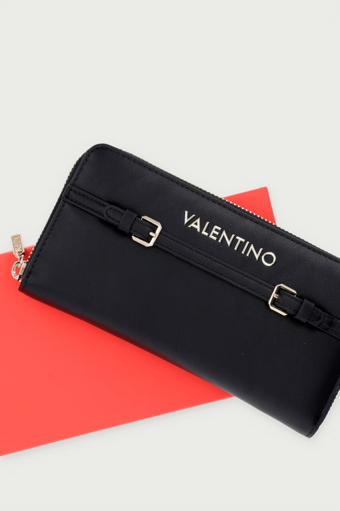 Portfel damski z imitacji skóry ARCHI Valentino Bags czarny VPSAF0155