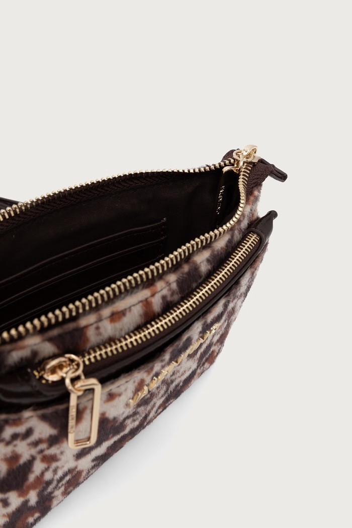 Zestaw portfel i pasek damski LINE Valentino Bags brązowy VPSAEK232