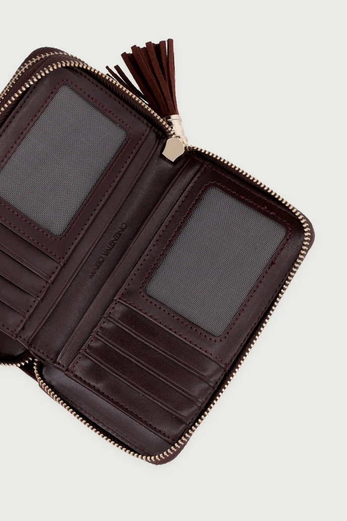 Akcesoria Valentino Bags Portfel damski z imitacji skóry ASTRID VPSAD2234 brązowy