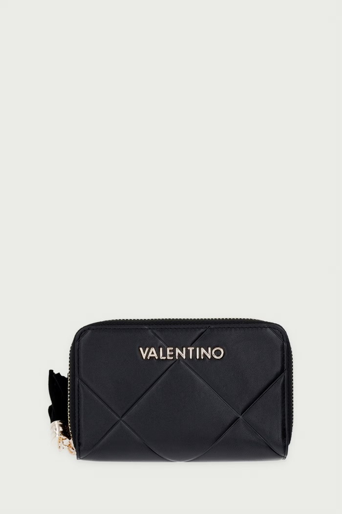 Valentino Bags Portfel damski z imitacji skóry ASTRID czarny VPSAD2234