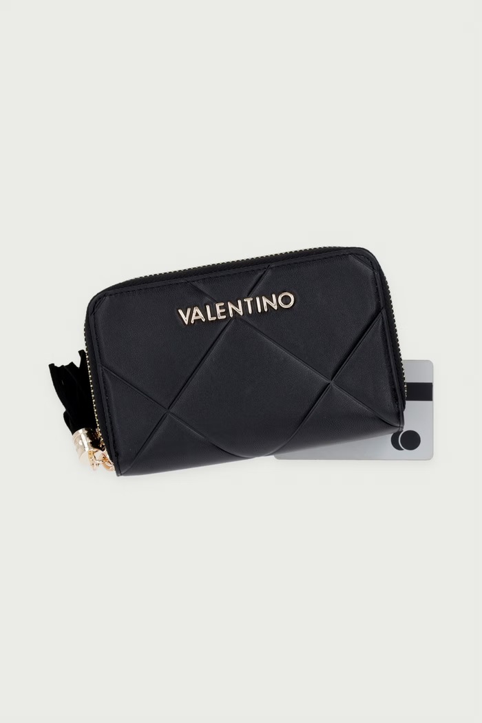 Portfel damski z imitacji skóry ASTRID Valentino Bags VPSAD2234 czarny