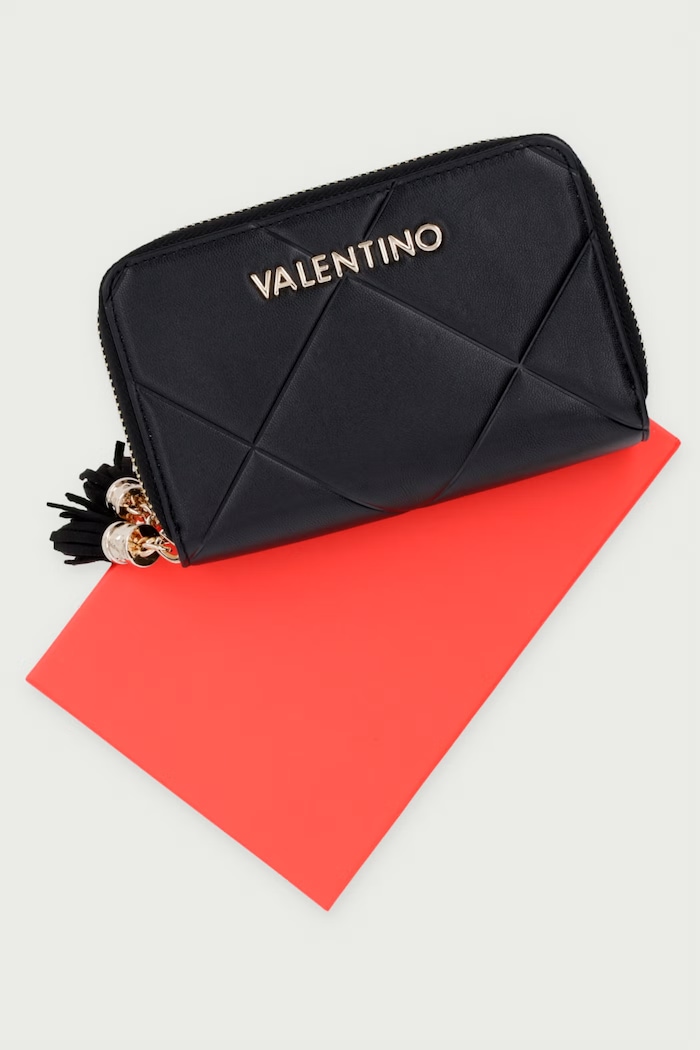 Portfel damski z imitacji skóry ASTRID Valentino Bags czarny VPSAD2234