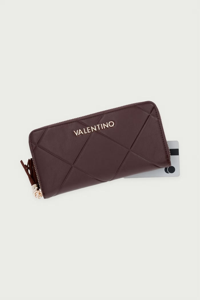 Portfel z imitacji skóry ASTRID Valentino Bags VPSAD2155 brązowy