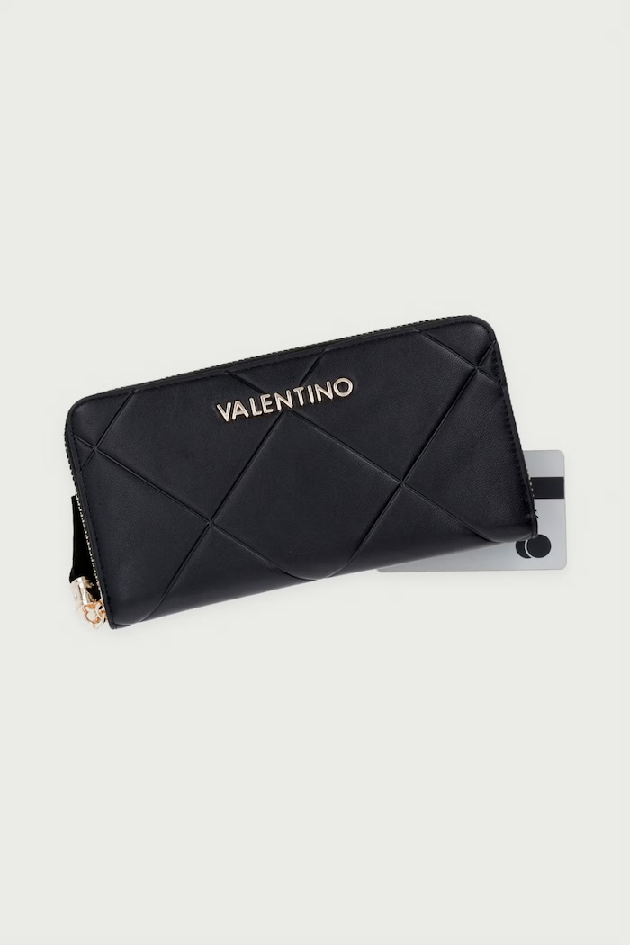 Portfel z imitacji skóry ASTRID Valentino Bags VPSAD2155 czarny