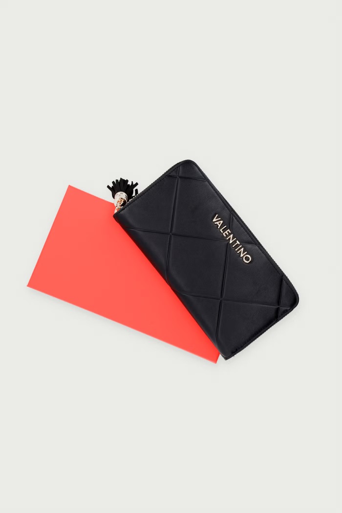 Portfel z imitacji skóry ASTRID Valentino Bags czarny VPSAD2155