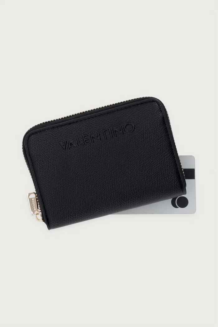 Portfel damski z imitacji skóry BIANKA RE Valentino Bags VPSA9U137 czarny