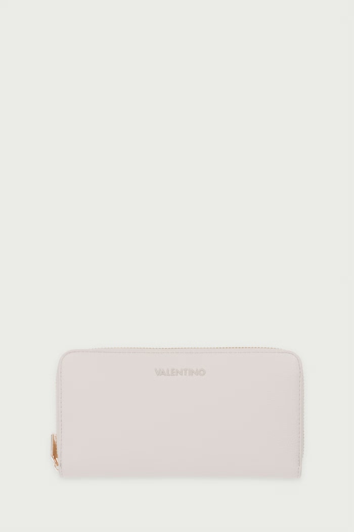 Valentino Bags Portfel damski z imitacji skóry FARN beżowy VPSA9Z155