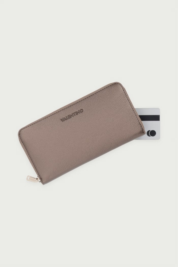 Portfel damski z imitacji skóry FARN Valentino Bags VPSA9Z155 brązowy