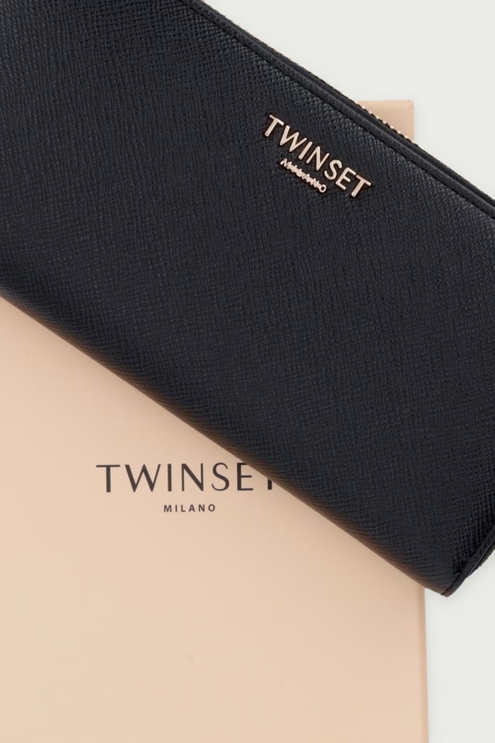 Кошелек для женщин из искусственной кожи Twinset чёрный 262TL8030