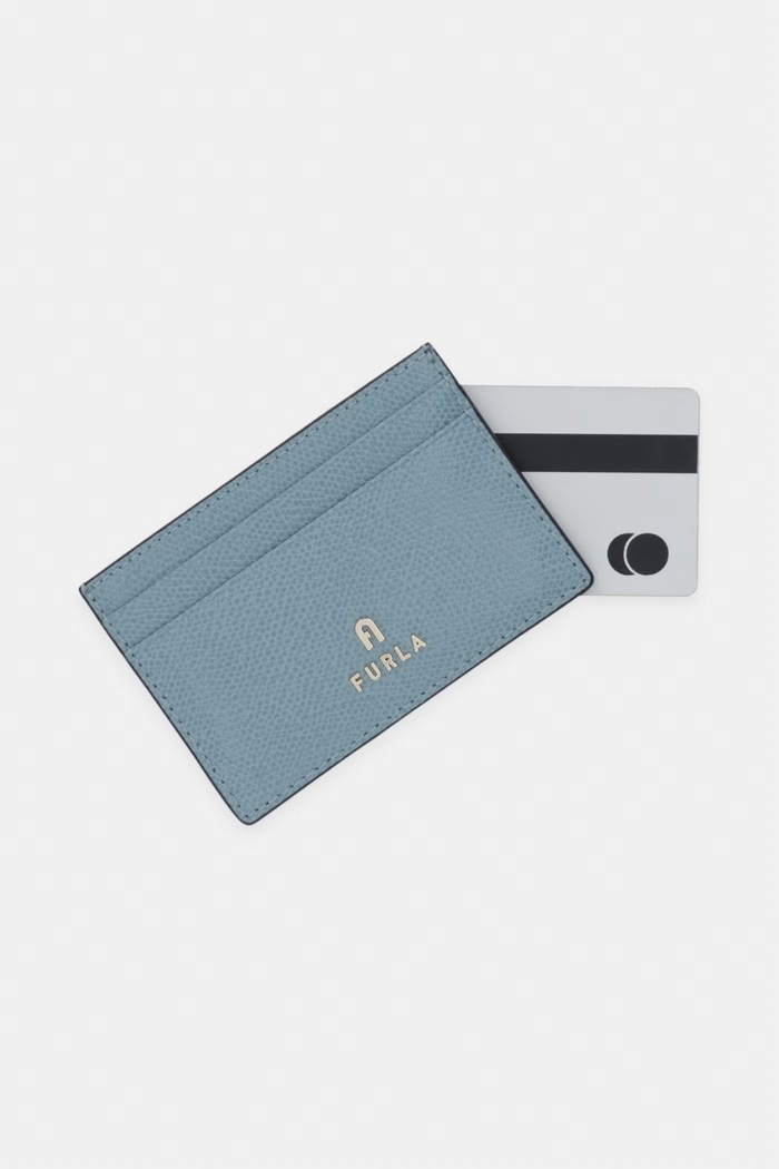 Akcesoria Furla etui na karty damskie skórzane WP00305.ARE000.4896S turkusowy
