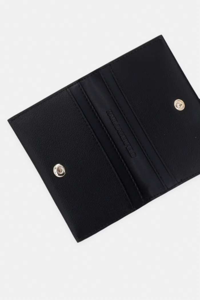 Dodatki Karl Lagerfeld etui za kartice ženski usnjeni K/SIGNATURE B3W32001 črna