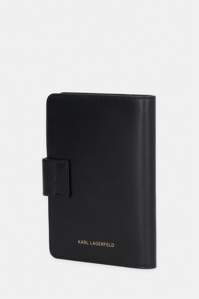 Karl Lagerfeld pouzdro na pas dámské kožené K/AUTOGRAPH B3W32085 černá AW26