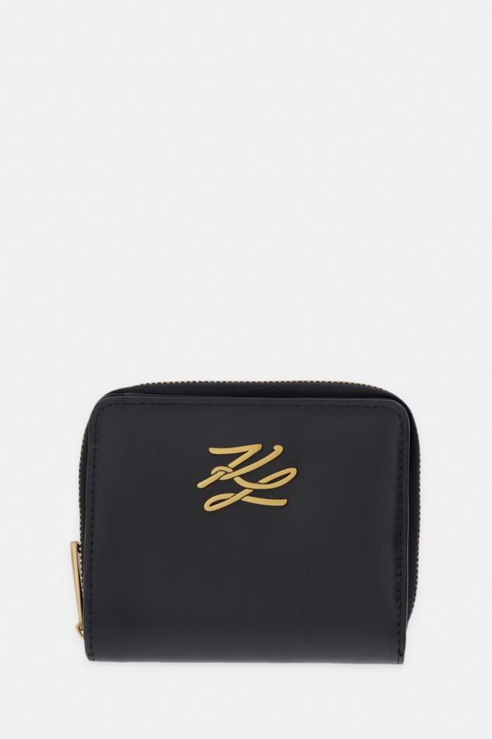 Karl Lagerfeld denarnica ženska usnjena K/AUTOGRAPH črna B3W32007