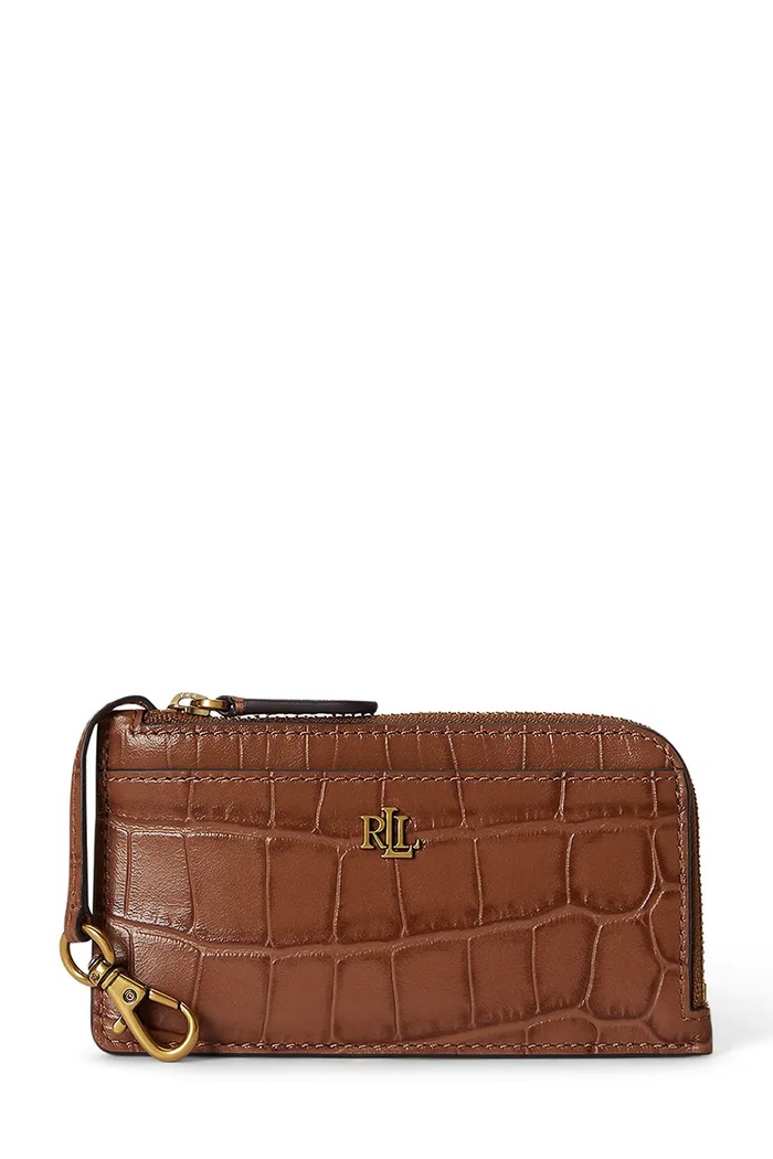 Lauren Ralph Lauren portfel damski skórzany brązowy 432P15678