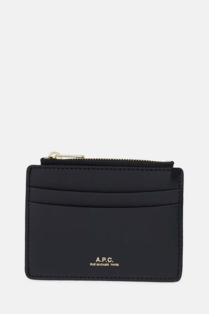 A.P.C. peňaženka dámska kožená porte-carte paris čierna PXAWV.F63670