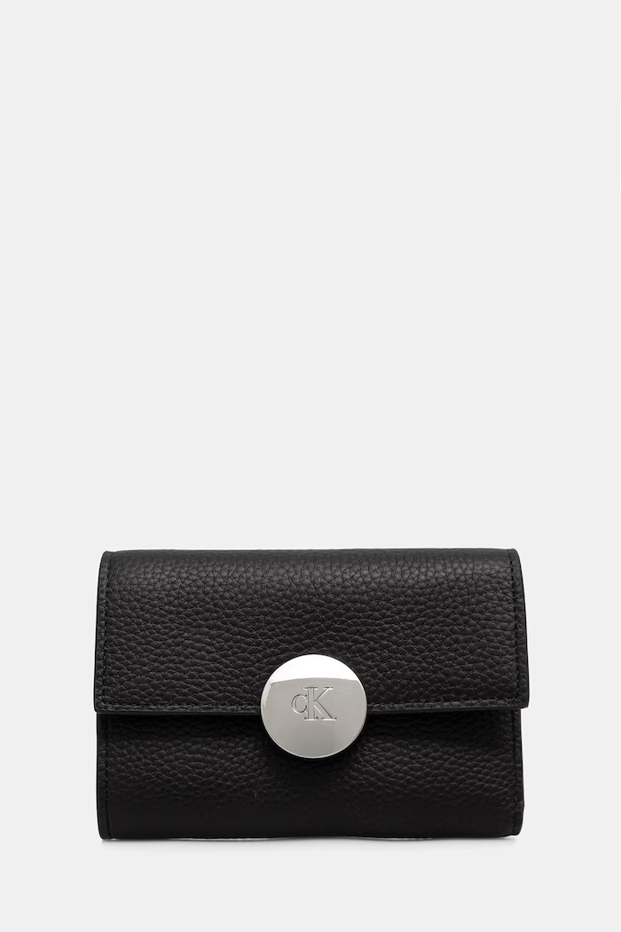 Calvin Klein portfel RFID damski skórzany czarny LV04F1225G