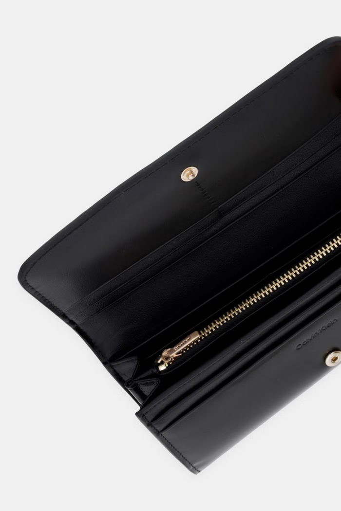Doplnky Calvin Klein peňaženka dámska kožená LV04F1224G čierna