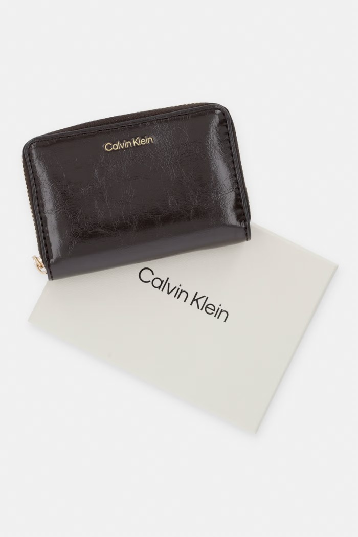 Calvin Klein portafoglio da donna in similpelle LV04F1201G marrone
