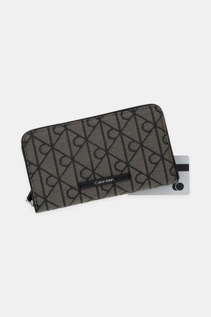 Calvin Klein portfel RFID damski beżowy LV04F1163G