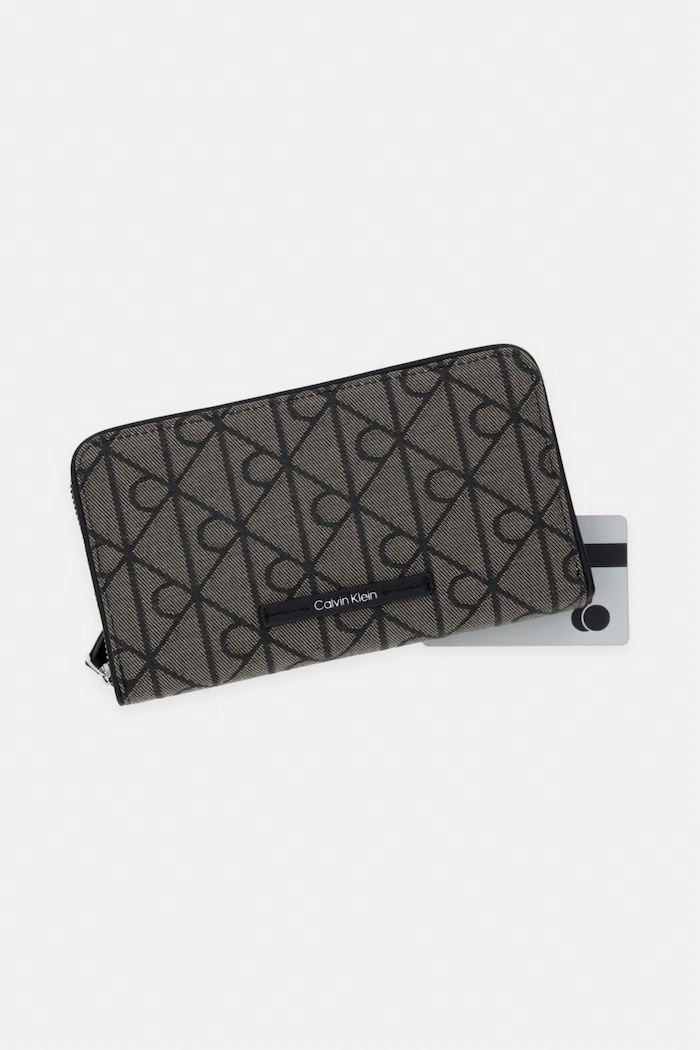 Calvin Klein portfel RFID damski beżowy LV04F1163G