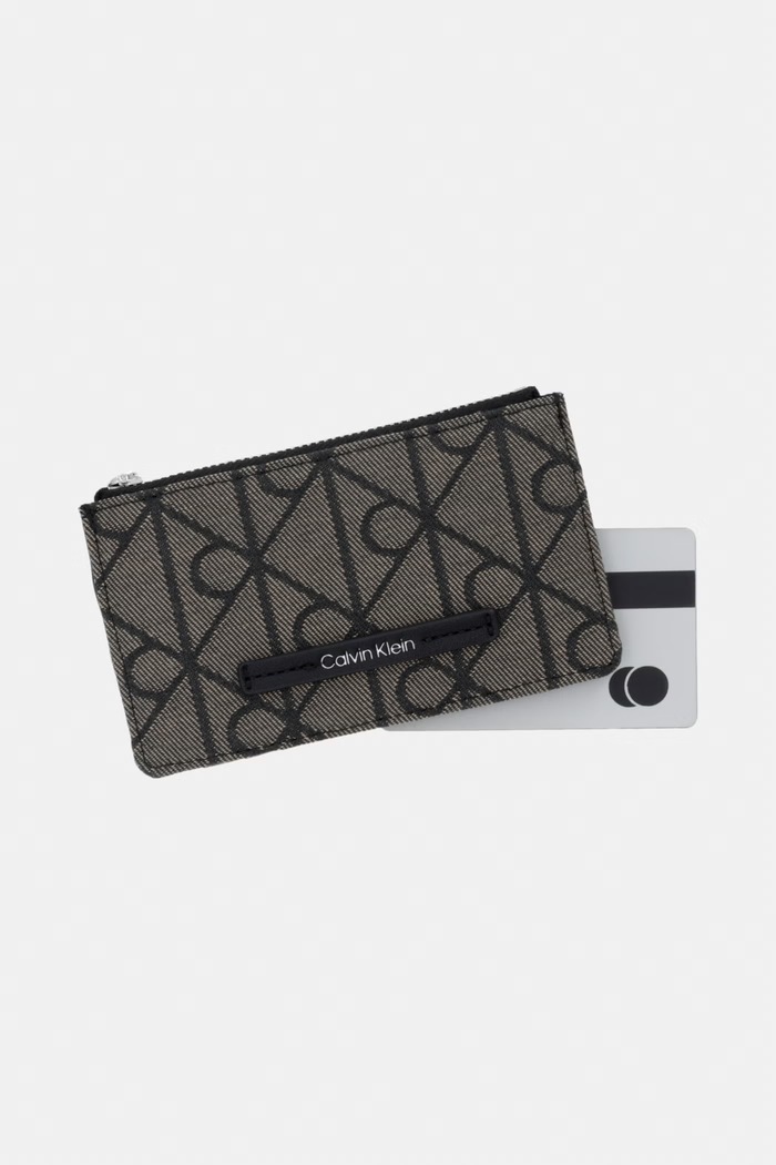 Akcesoria Calvin Klein portfel RFID damski LV04F1162G beżowy