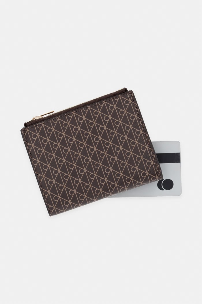 Calvin Klein portofel RFID pentru femei cu imitație de piele maro LV04F1161G