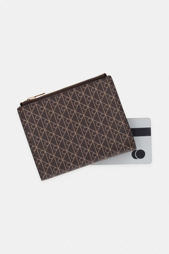 Calvin Klein portofel RFID pentru femei cu imitație de piele maro LV04F1161G