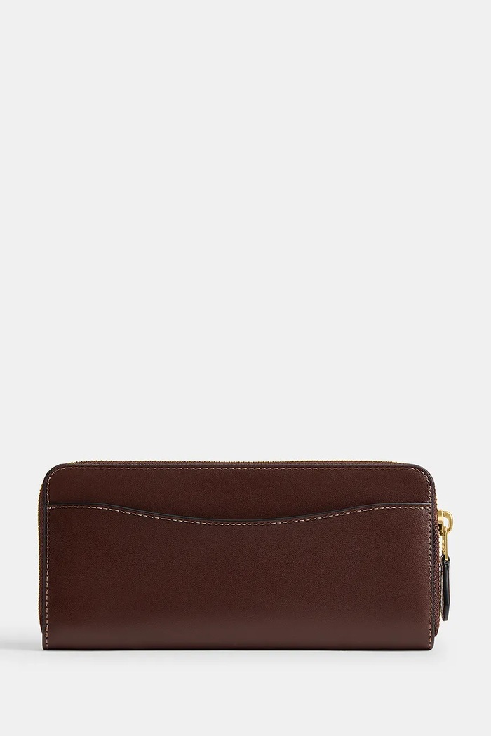 Coach portfel damski skórzany Accordion Zip CCY19 brązowy AW26