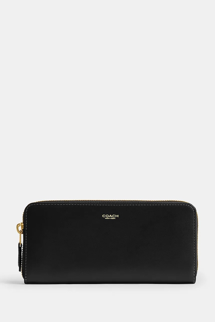 Coach portfel damski skórzany Accordion Zip czarny CCY19