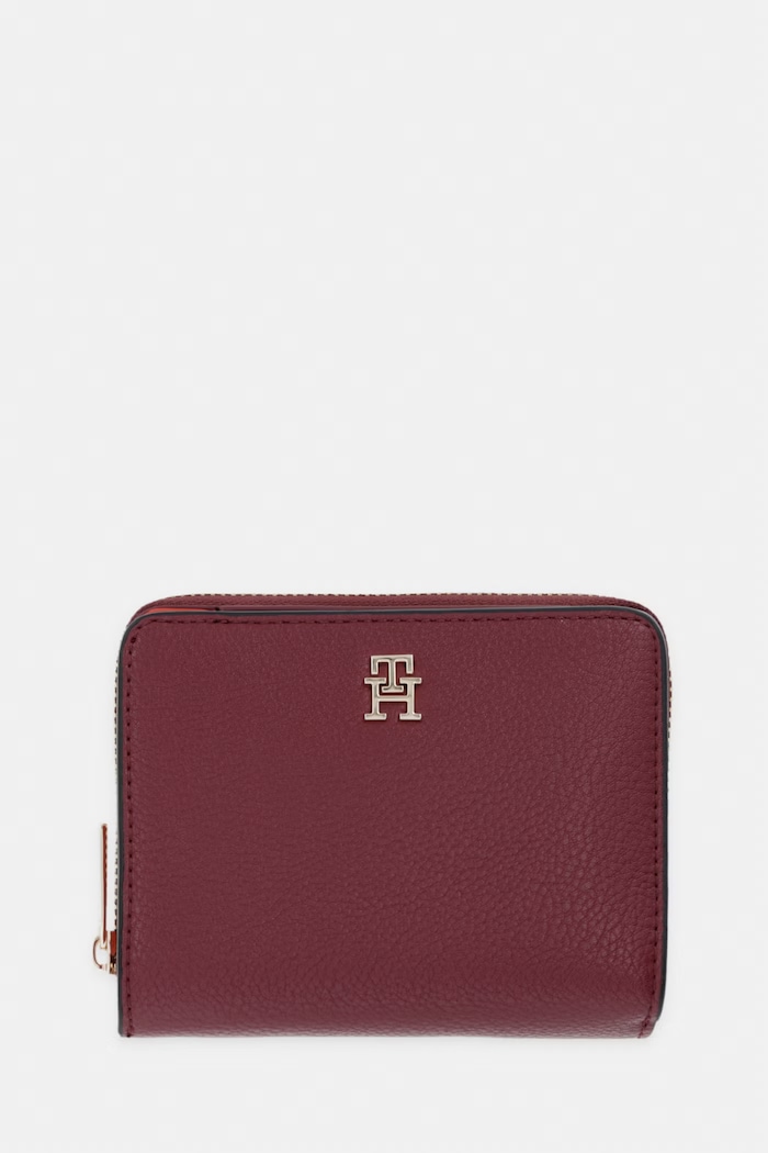 Tommy Hilfiger peňaženka dámska z imitácie kože burgundské AW0AW18758