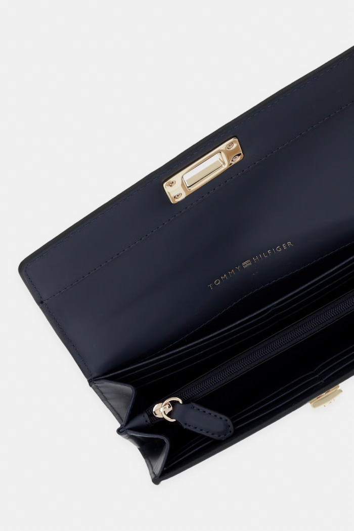Doplnky Tommy Hilfiger peňaženka dámska z imitácie kože AW0AW18704 béžová