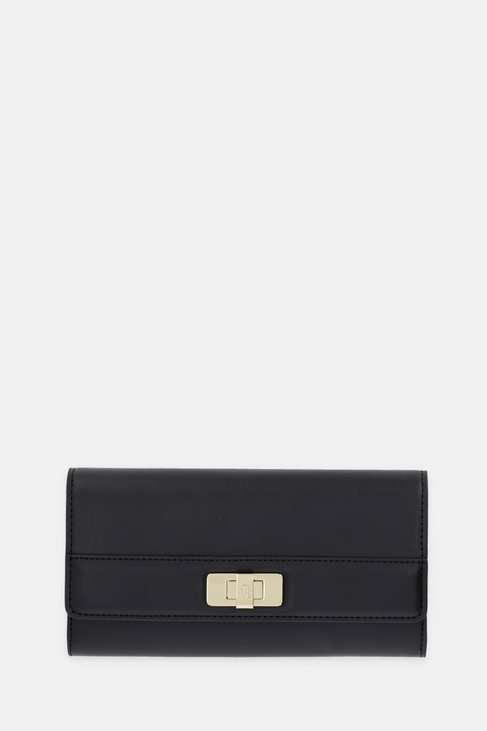 Tommy Hilfiger peňaženka dámska z imitácie kože čierna AW0AW18704