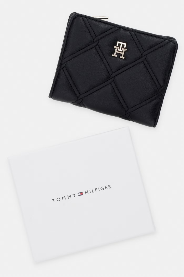 Tommy Hilfiger πορτοφόλι γυναικείο από απομίμηση δέρματος AW0AW18701 μαύρο