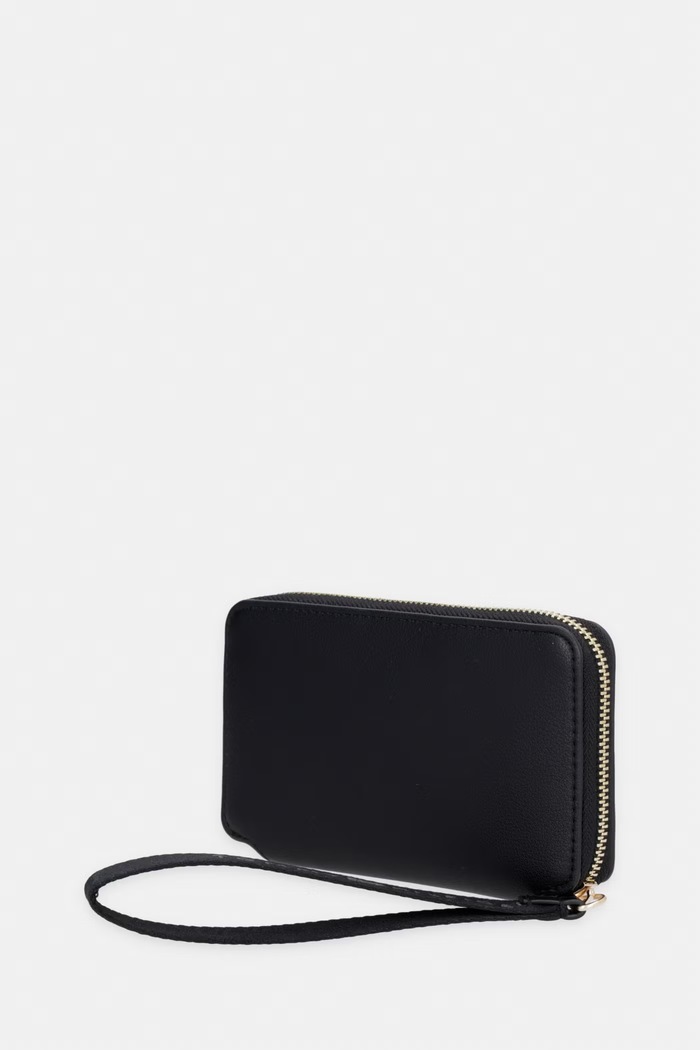 Tommy Hilfiger portfel damski z imitacji skóry AW0AW18699 czarny AW26
