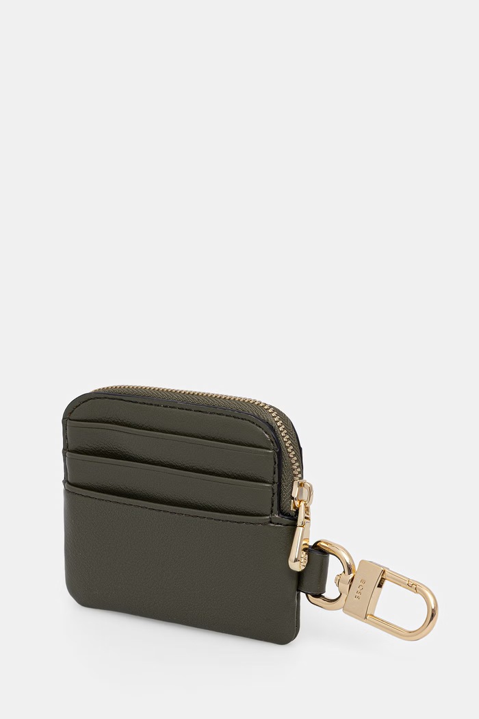 BOSS кошелек для женщин из искусственной кожи Sandy Zip Cardholder 50567623 зелёный AW26