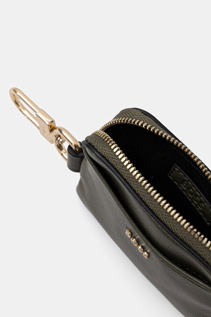 Аксессуары BOSS кошелек для женщин из искусственной кожи Sandy Zip Cardholder 50567623 зелёный