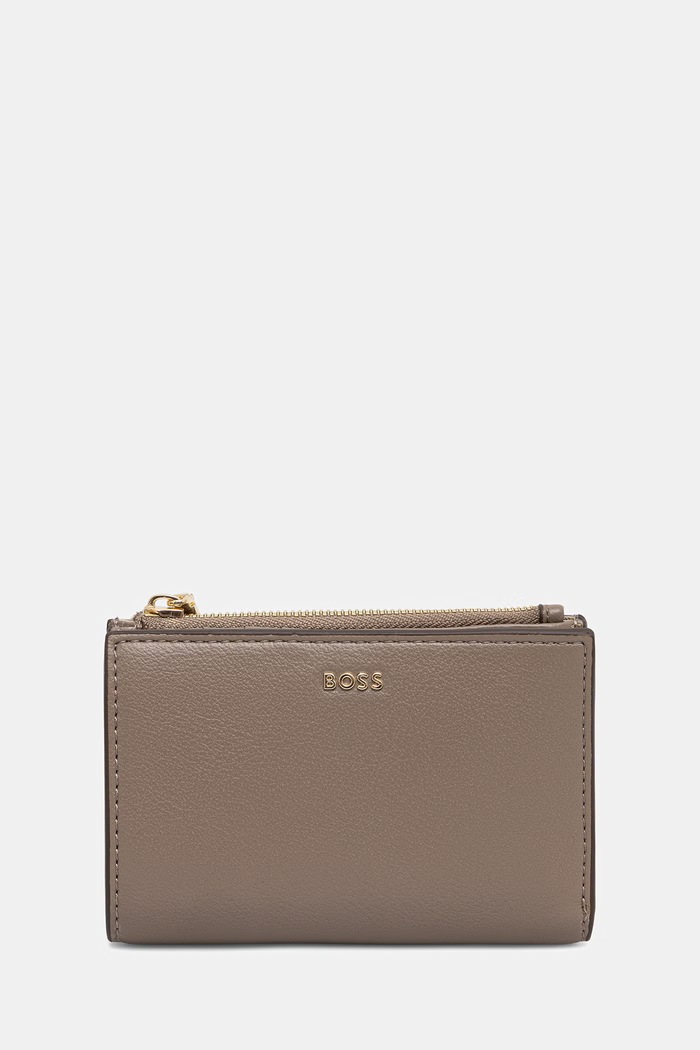 BOSS portfel damski z imitacji skóry Sandy New SM Wallet beżowy 50567620