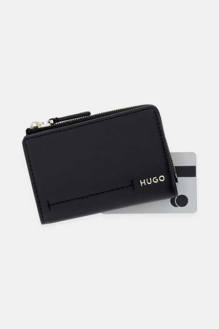 HUGO portofel pentru femei, cu imitație de piele Yorih negru 50567818